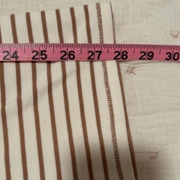 Anthropologie Maeve Women's Slouchy Striped Long Sleeve Shirt Cream Tan Medium - Picture 11 of 11